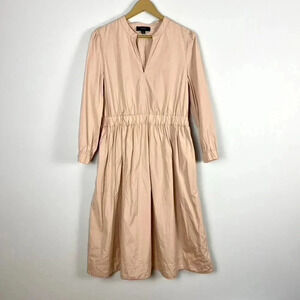 J. Crew Cinched Waist Poplin Dress